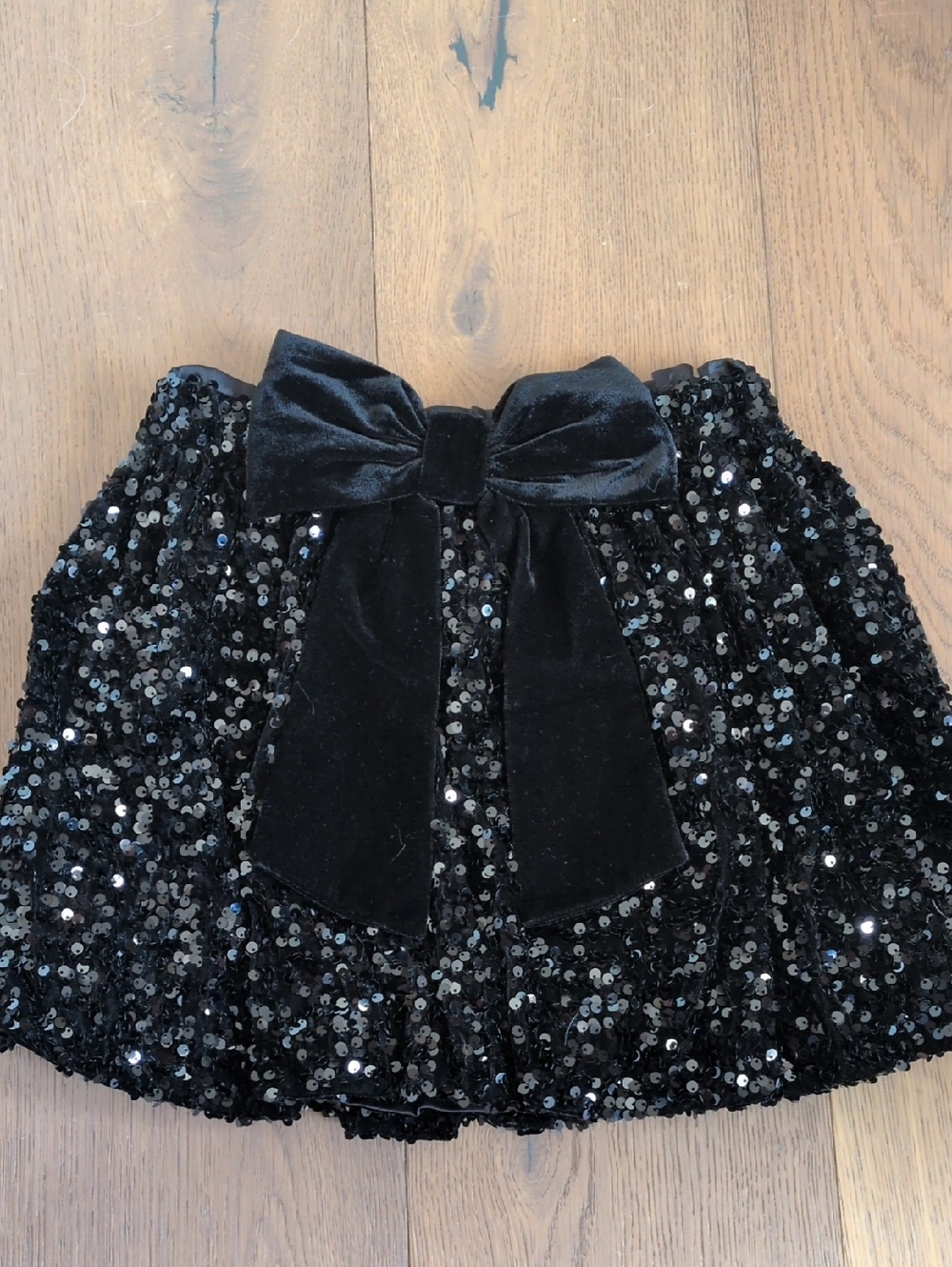 NWT Cotton On Black Sequin Bow  Skirt